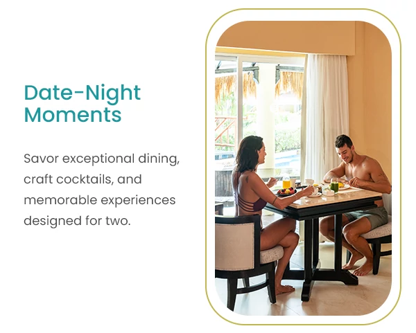 Date-Night Moments Savor exceptional dining, craft cocktails, and memorable experiences designed for two.