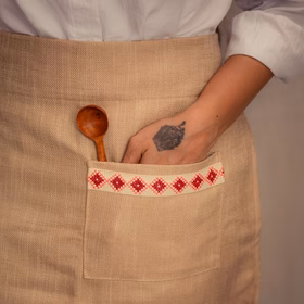 Farah Half Apron - Cream