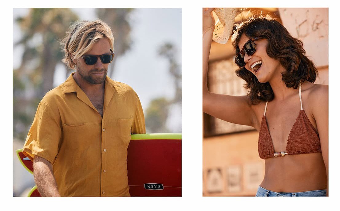 Buy the Lumis 54 Rectangle Polarized Sunglasses Rooted in SoCal Style