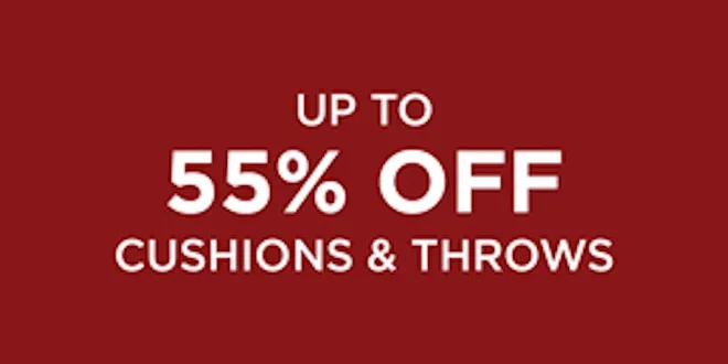Up To 55% Off Cushions & Throws