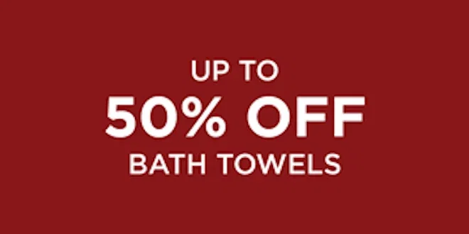 Up To 50% Off Bath Towels