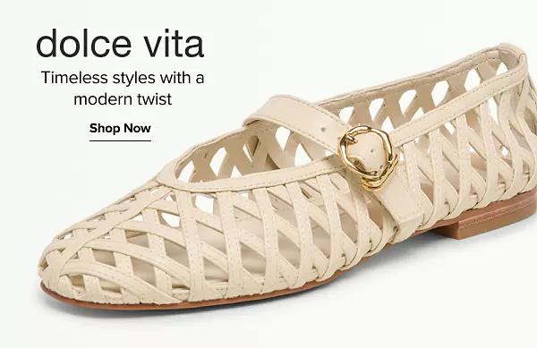 A white flat. Dolce Vita. Timeless styles with a modern twist. Shop now.