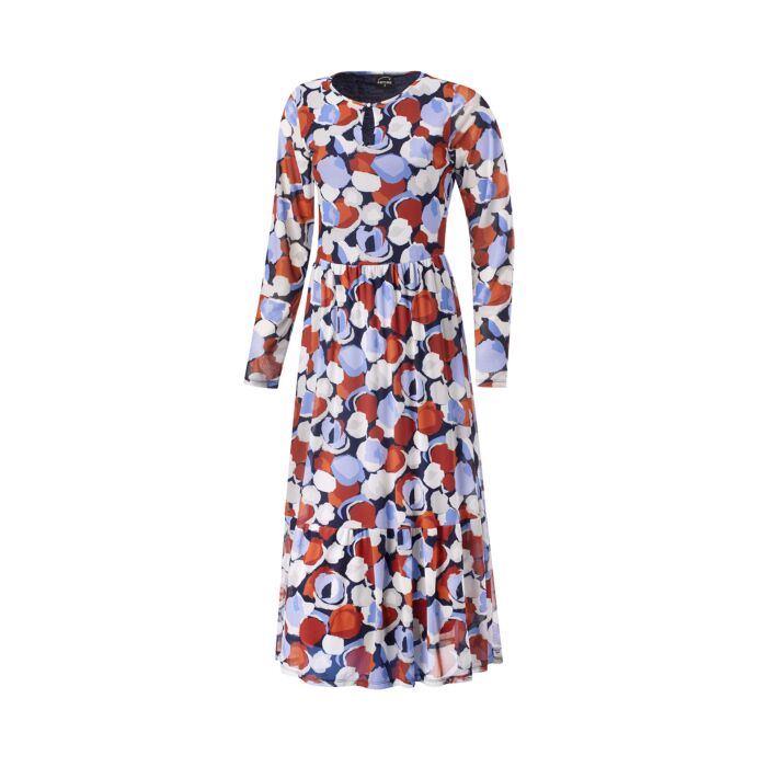 Artime Midi Kleid mit Rundhalsausschnitt, bedruckt , rot