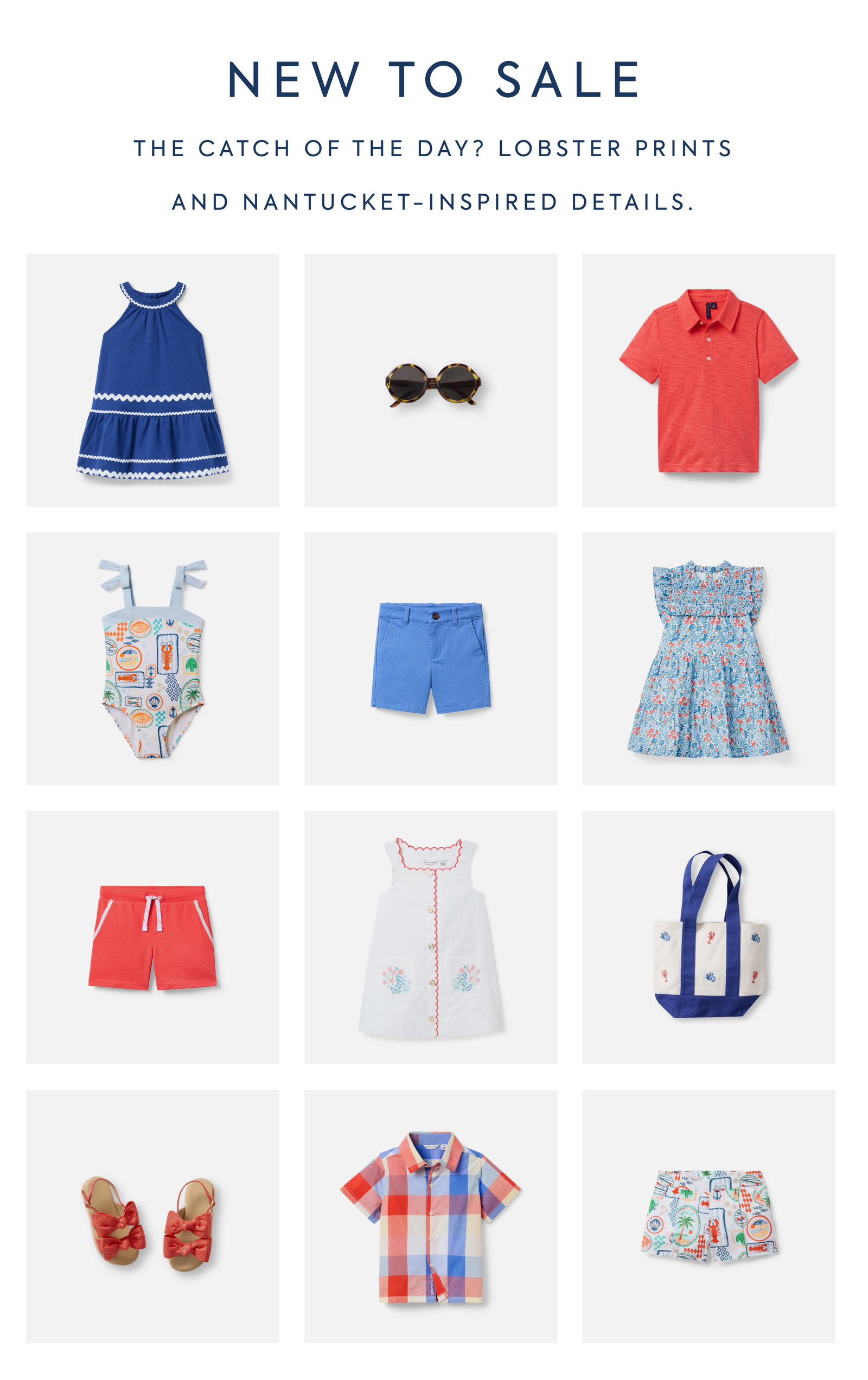 NEW TO SALE - THE CATCH OF THE DAY? LOBSTER PRINTS AND NANTUCKET-INSPIRED DETAILS.