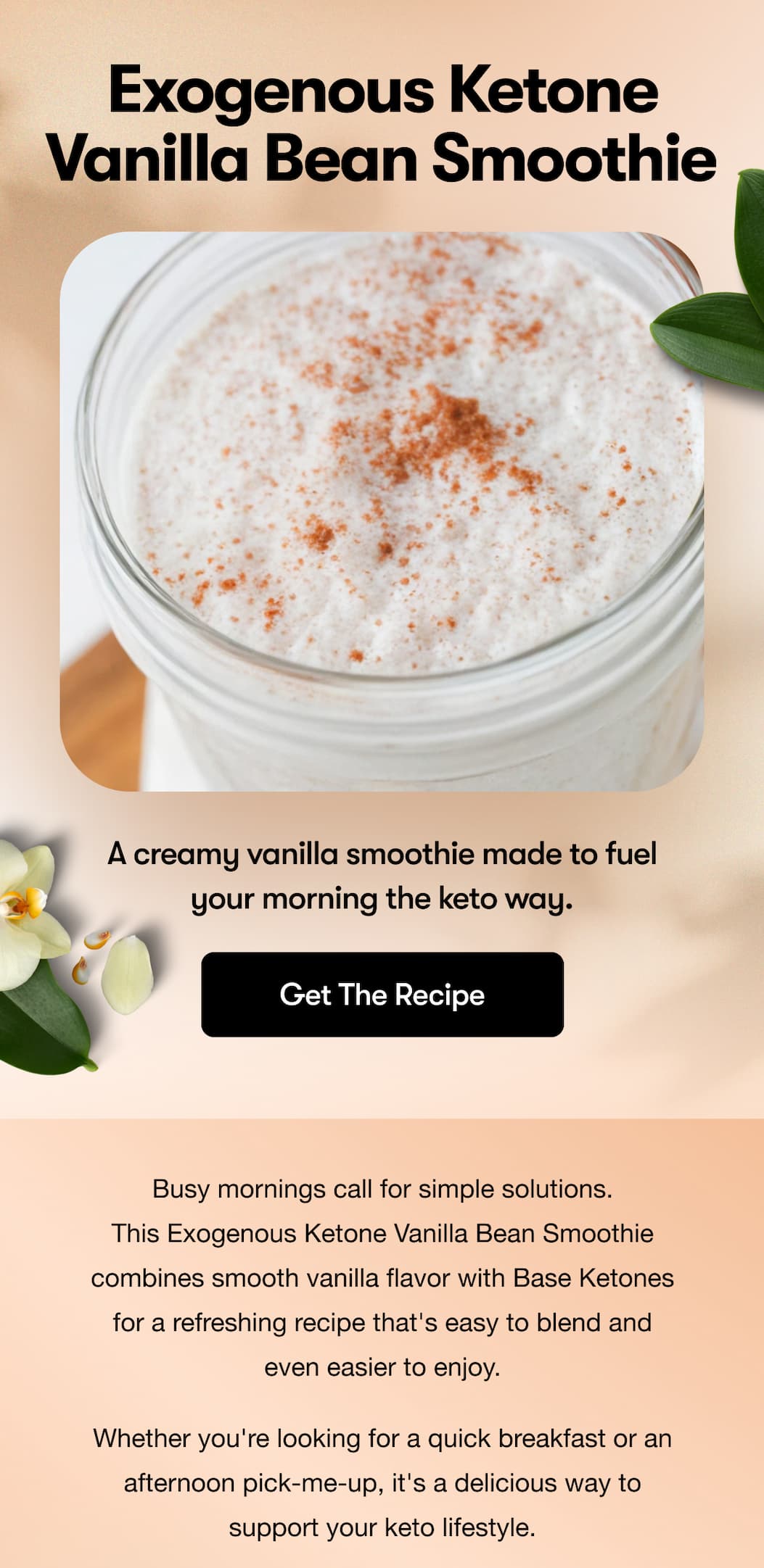 Exogenous Ketone Vanilla Bean Smoothie