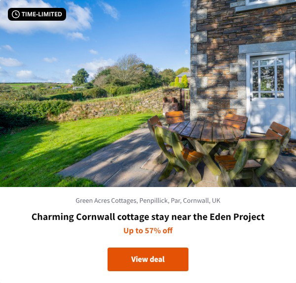 Charming Cornwall cottage stay near the Eden Project