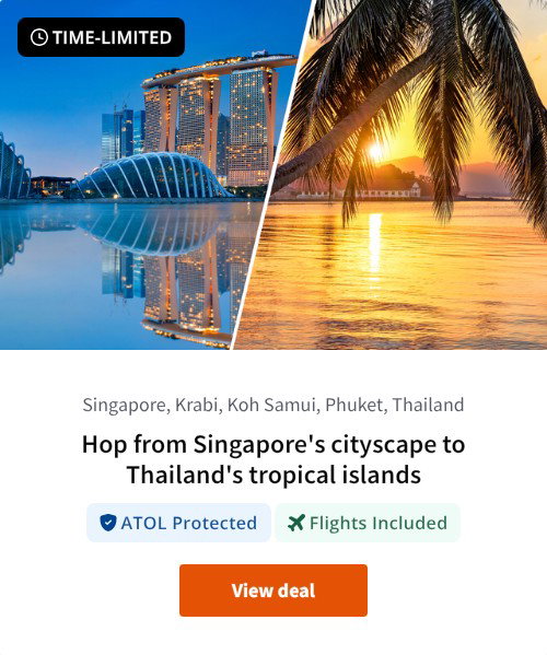 Hop from Singapore's cityscape to Thailand's tropical islands