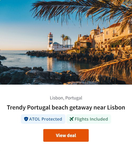 Trendy Portugal beach getaway near Lisbon