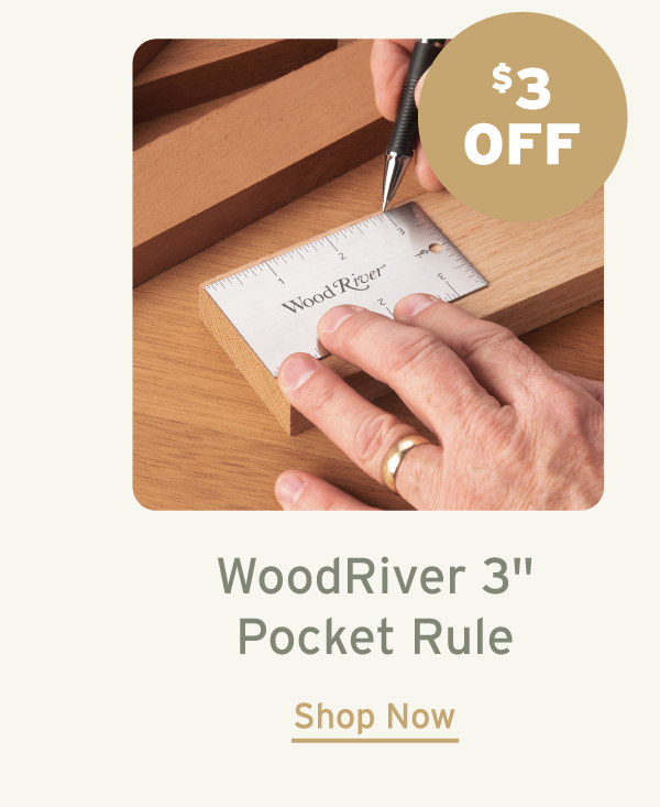 WoodRiver Pocket Rule - 3"