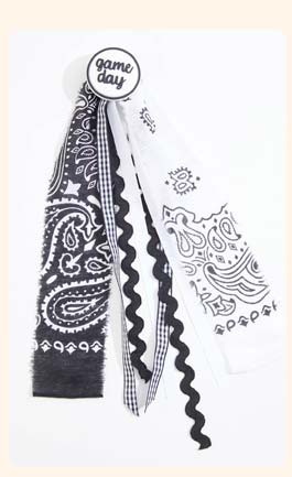 Shop Black White Game Day Boot Button