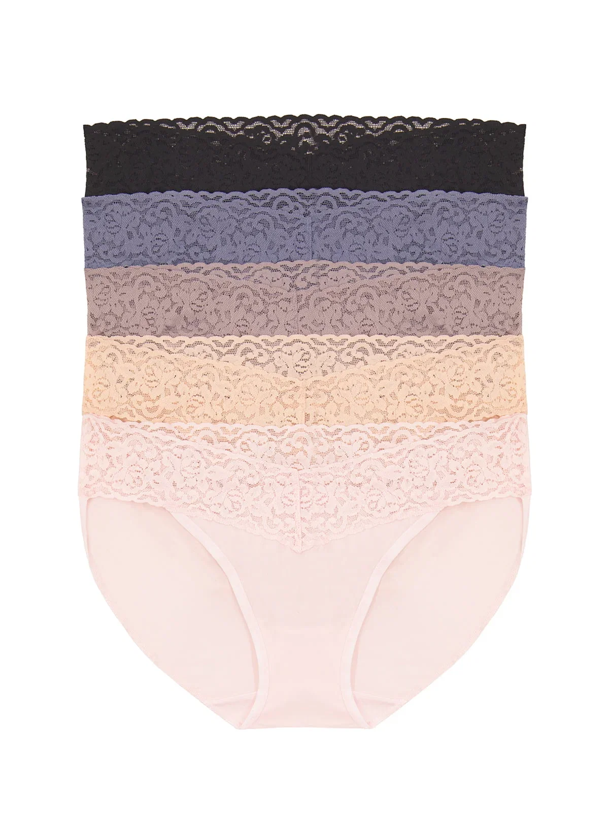 Image of Lace Top Bikini Underwear 5-Pack