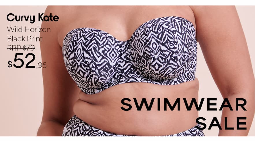 Swimwear Sale - Curvy Kate Wild Horizon Black Print