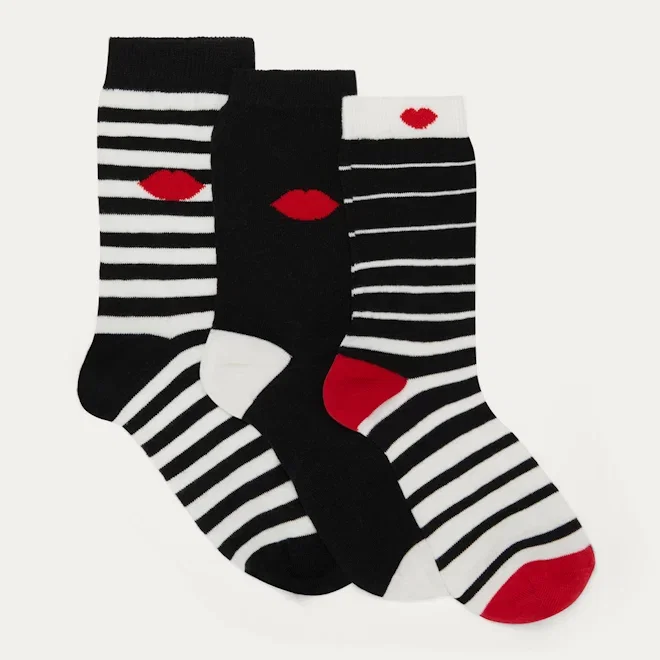 MULTI STRIPE 3PK SOCKS