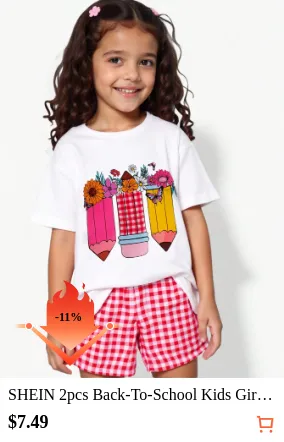 SHEIN 2pcs Back-To-School Kids...
