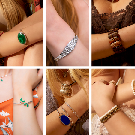 Bracelet and Bangles on Model 