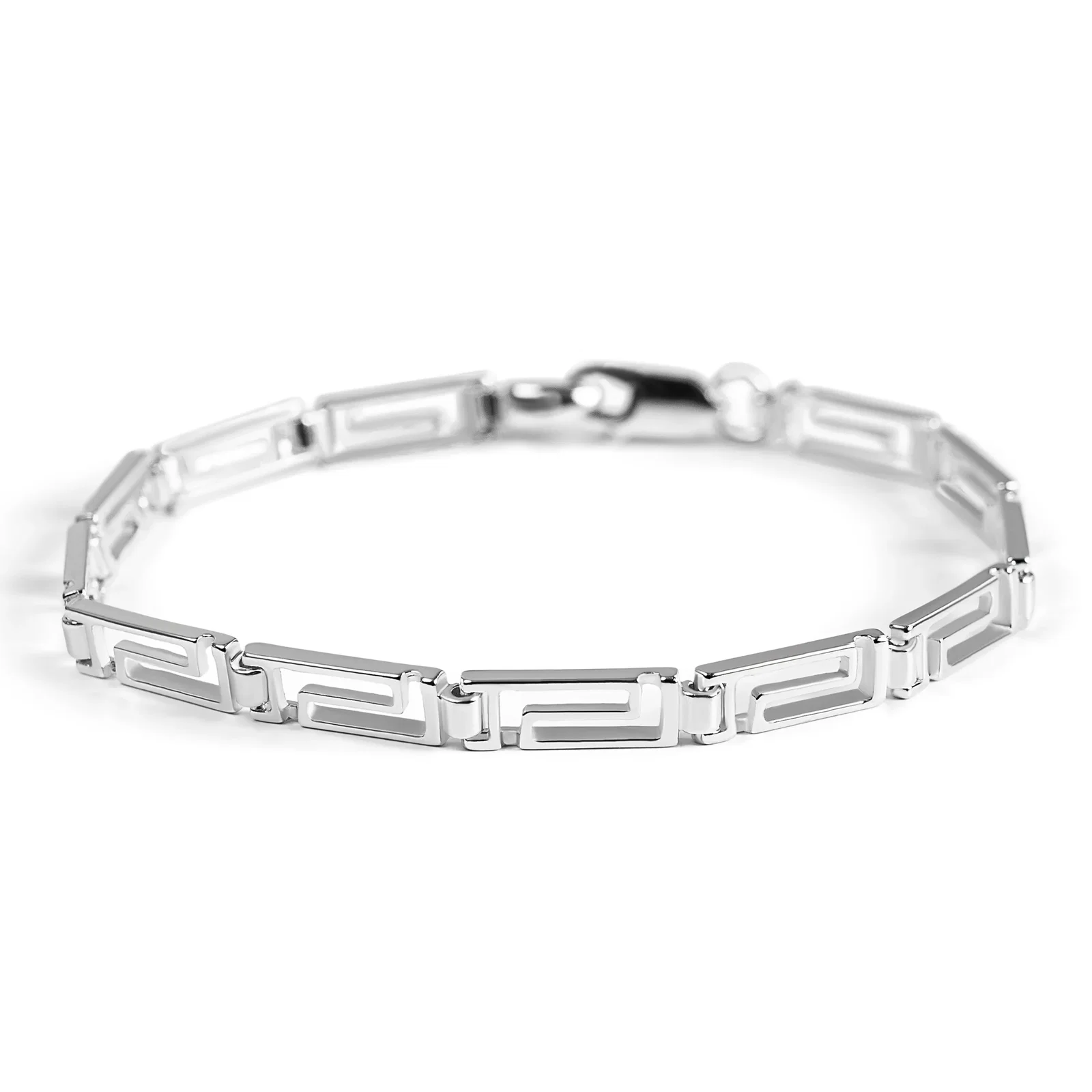 Image of Versace Inspired Greek Bracelet in Silver