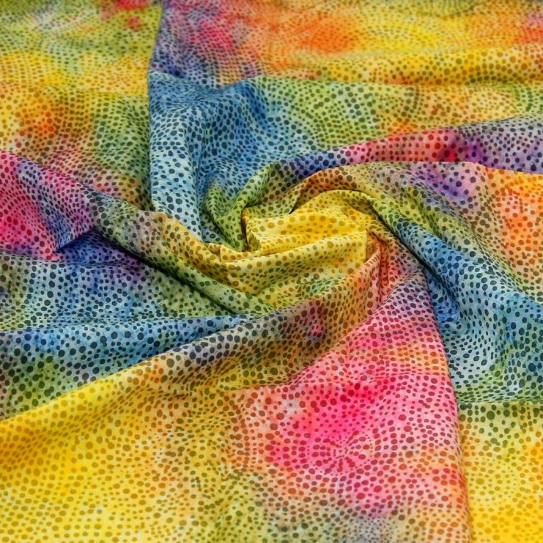 Cotton Batik Fabric Gold