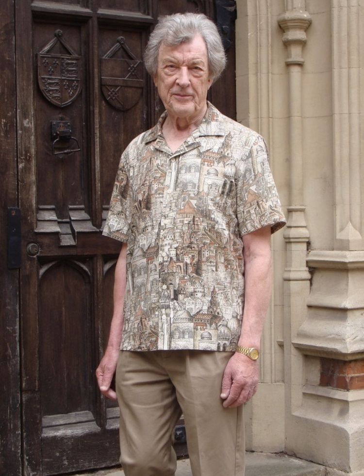 Susan's husband wearing the Wardrobe By Me Tropical Shirt