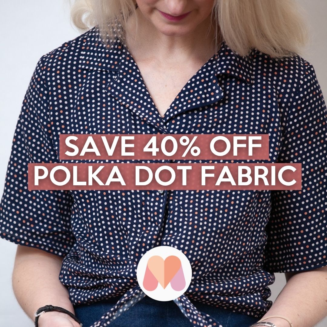 Save 40% off polka dot fabrics