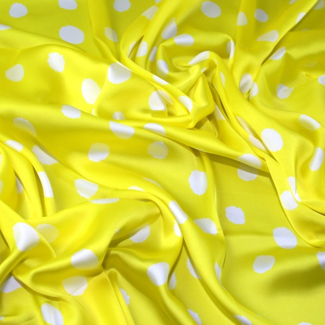 John Kaldor Cassandra Charmeuse Silky Satin Fabric Yellow