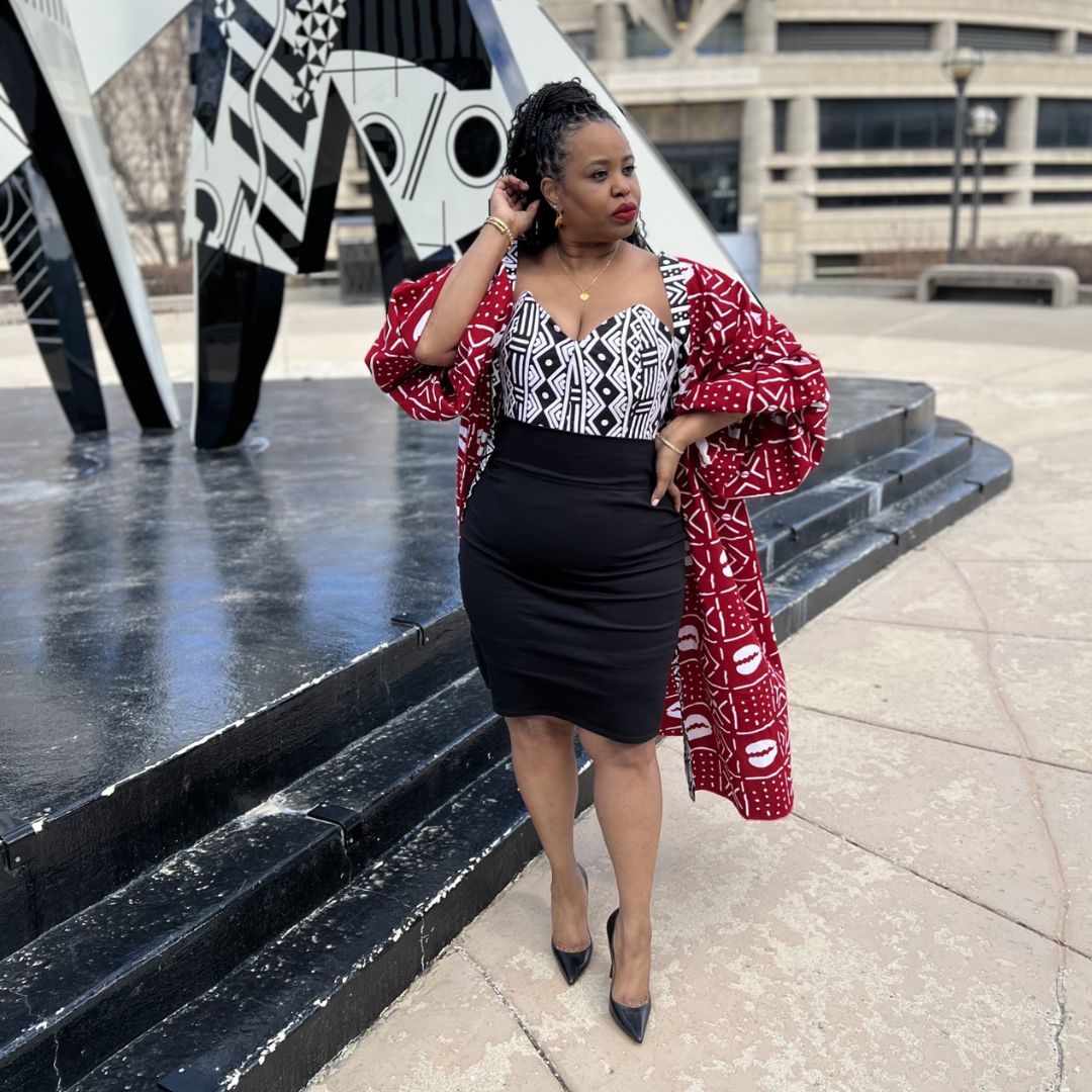 Cynthia wearing Simplicity 8869