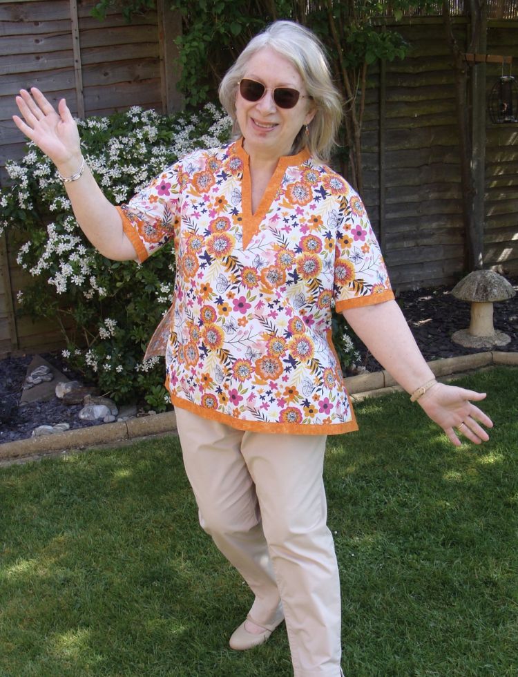 Susan wearing Burda 6089