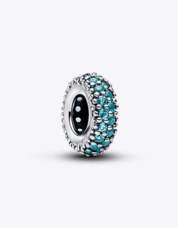 Ice Blue Stone Spacer Charm