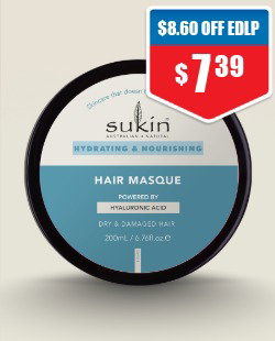 Sukin Hydrating And Nourishing Hair Masque 200ml 1/2 price off RRP at Chemist Warehouse sale ends 5 August 2026
