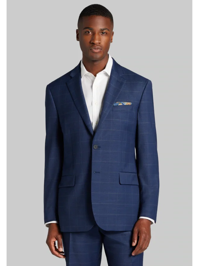 Traveler® COOL<i>MOTION</i> Tailored Fit Windowpane Suit Separates Jacket