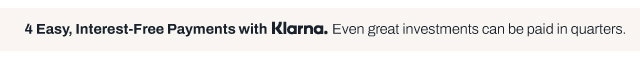4 Easy, Interest-Free Payments with Klarna