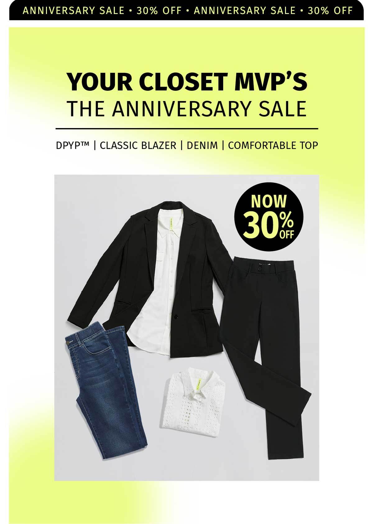 YOUR CLOSET MVP'S THE ANNIVERSARY SALE DPYP | CLASSIC BLAZER | DENIM | COMFORTABLE TOP NOW 30% OFF 