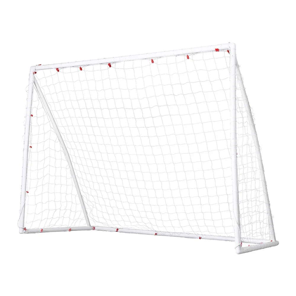 8FT Soccer Football Goal Net UPVC Frame with PE Mesh Weatherproof Portable Goals for Backyard Training Competitive Play