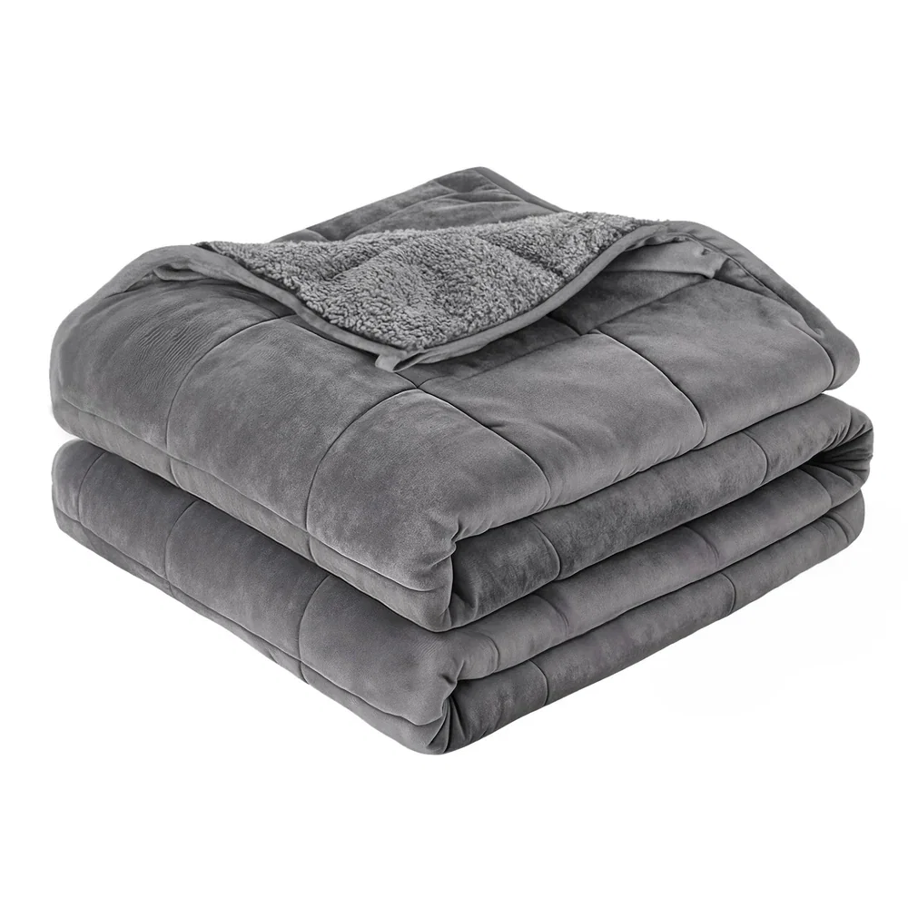 9KG Weighted Blanket Adults Kid Anti Anxiety Gravity Blankets Sherpa Fleece
