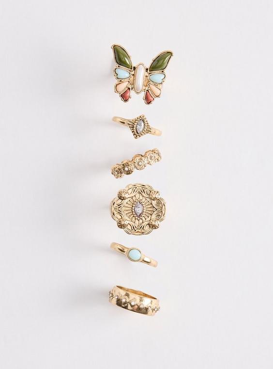 Butterfly Statement Ring Set
