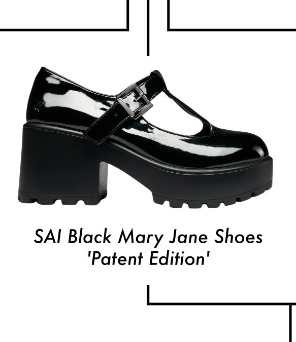 SAI Black Mary Jane Shoes 'Patent Edition'