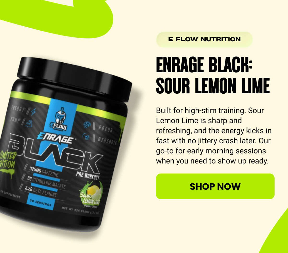 Enrage Black: Sour Lemon Lime