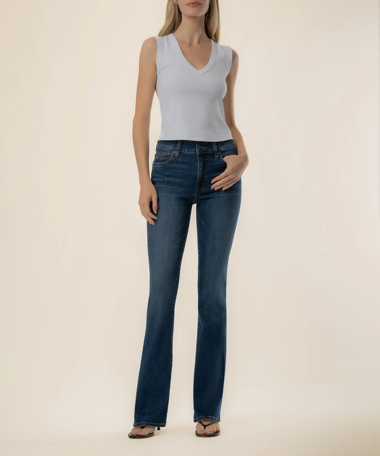 Image of Natalie High Rise Bootcut, Petite in Allied Wash