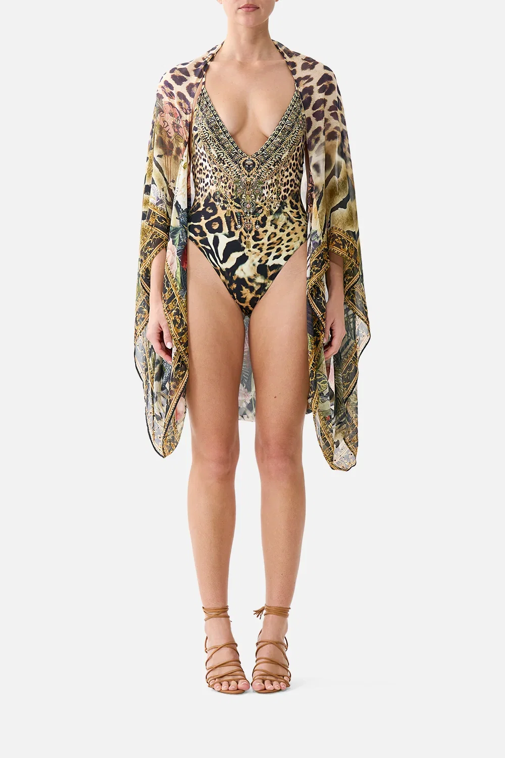 Image of SILK CHIFFON SHRUG LEOTIGRA LAND