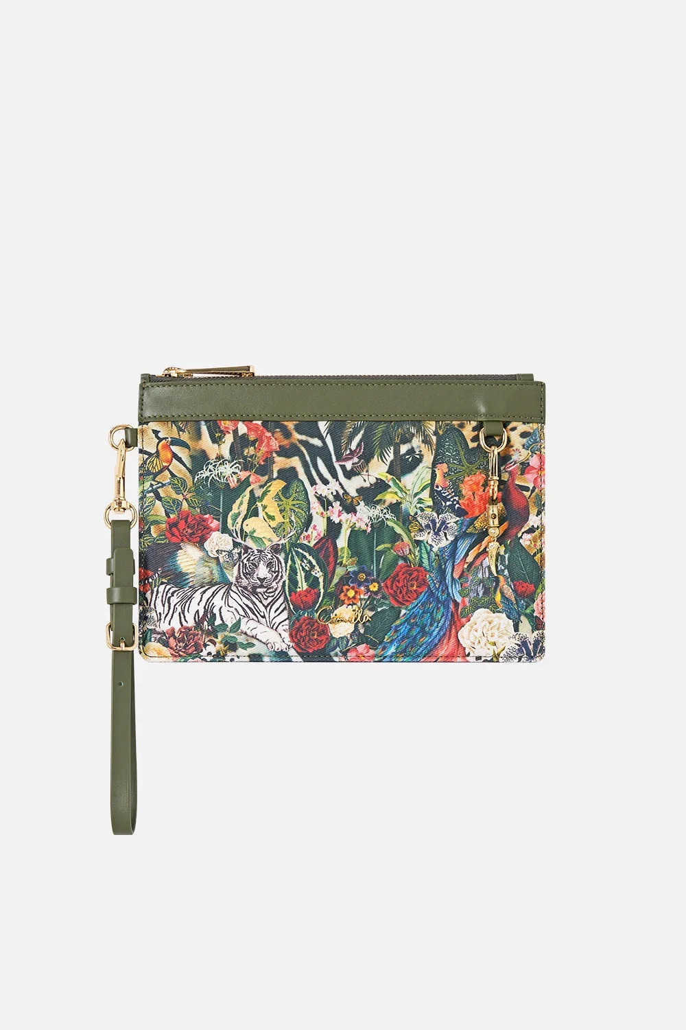 Image of CLUTCH WITH WRISTLET LEOTIGRA LAND
