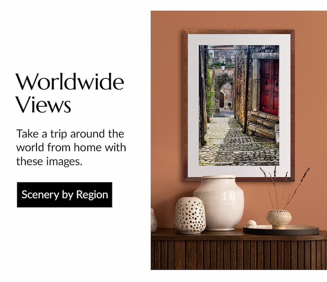 Bring home art and photography from your favorite vacation spots and dream destinations from around the world