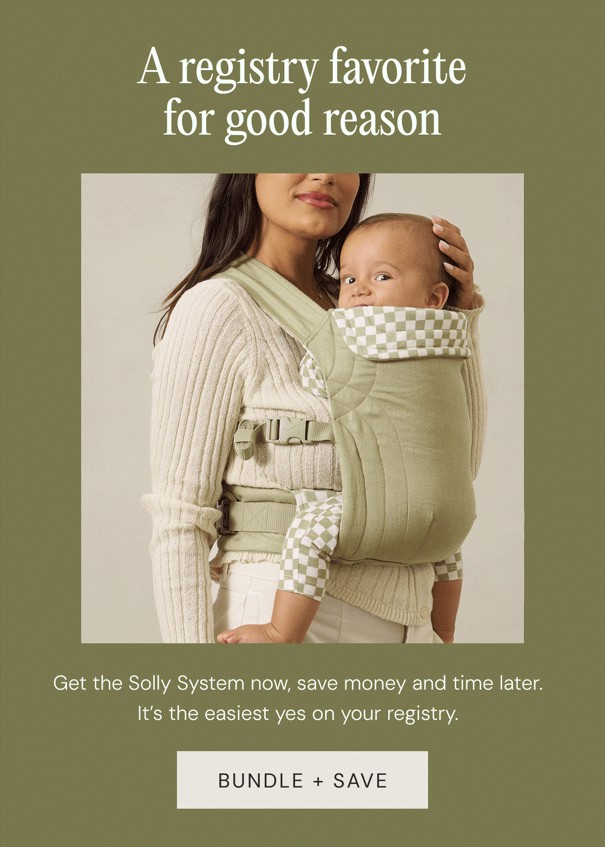 A registry favorite for good reason - Get The Solly System now, and never have think about buying a baby carrier again. | BUNDLE + SAVE