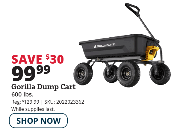 gorilla dump cart