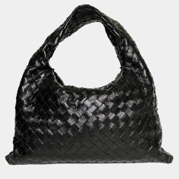 Black Leather Small Hop Bag