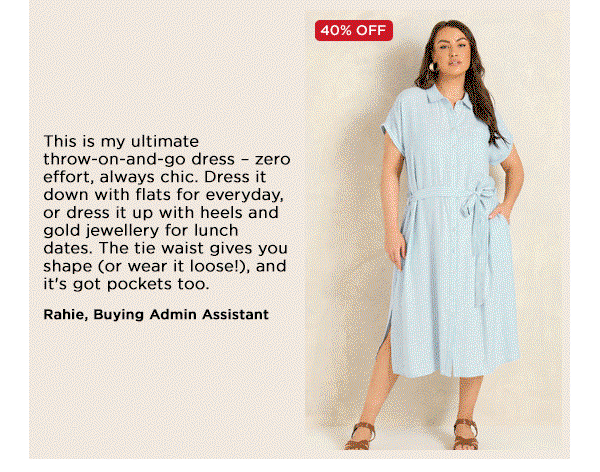 EVANS Curve Blue & White Stripe Shirt Dress