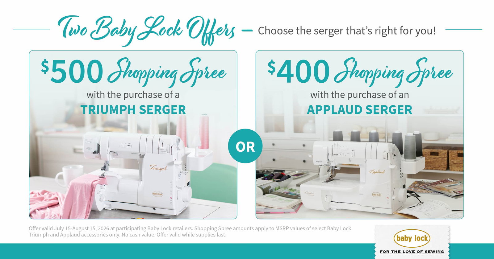 Baby Lock | Serger Shopping Spree