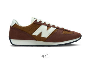 New Balance 471 Sneakers in Brown/White