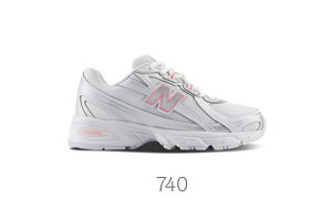 New Balance Big Kid's 740 Sneakers in Silver/Pink