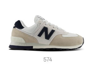 New Balance Men's 574 Sneakers in Beige/Navy