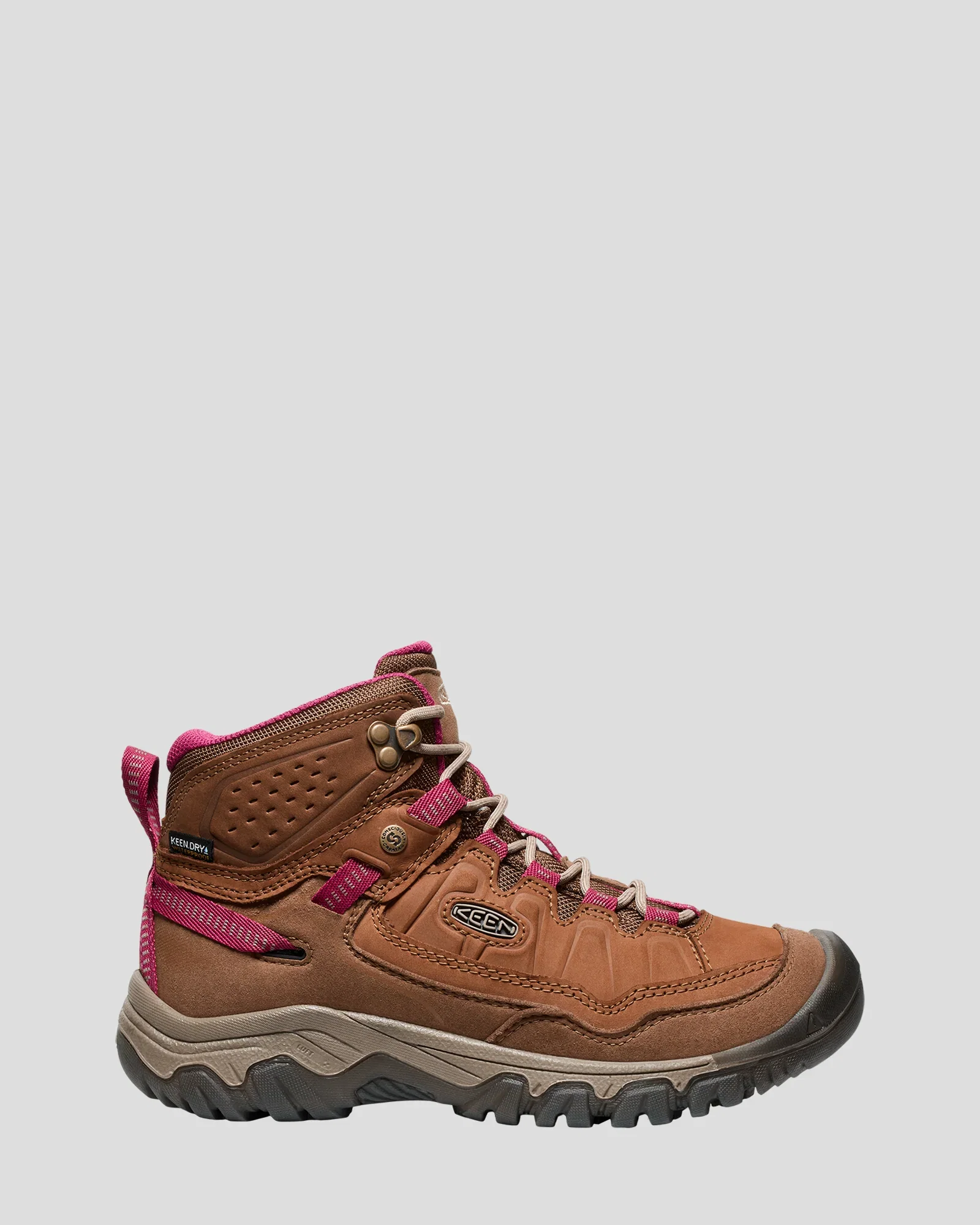 Image of Women's Keen Targhee IV Mid Waterproof Boots - Bison/Beaujolais