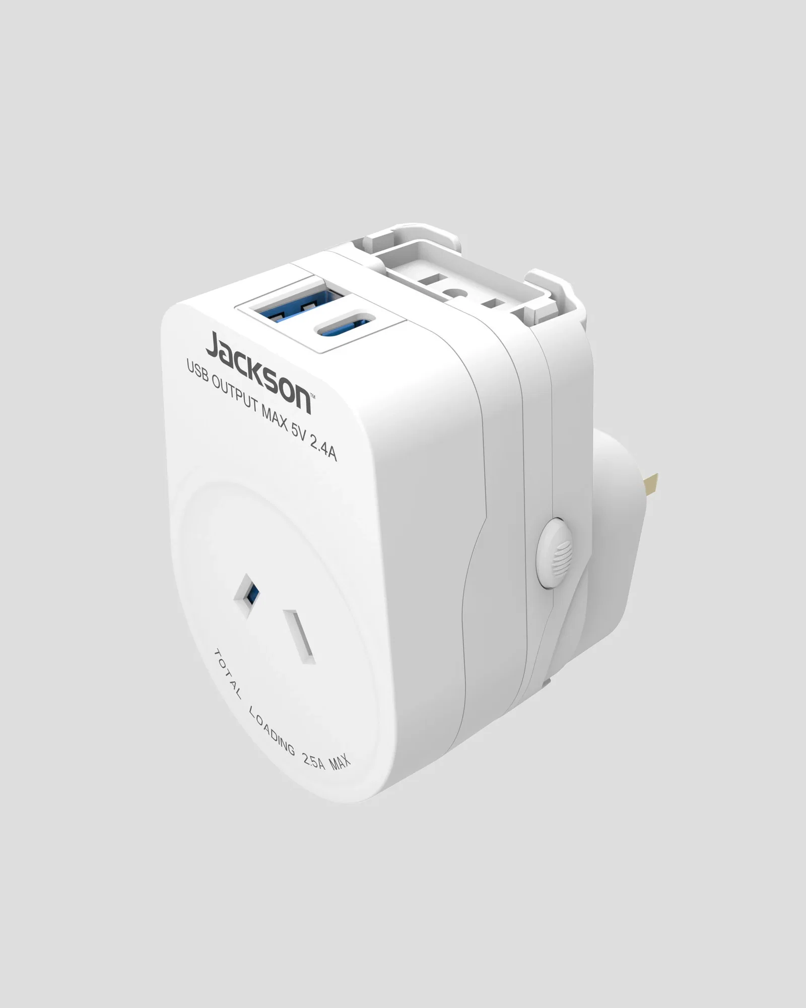 Image of Jackson OB USB World Travel Adpt 1A1C - White